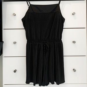 UO Black Plisse Romper